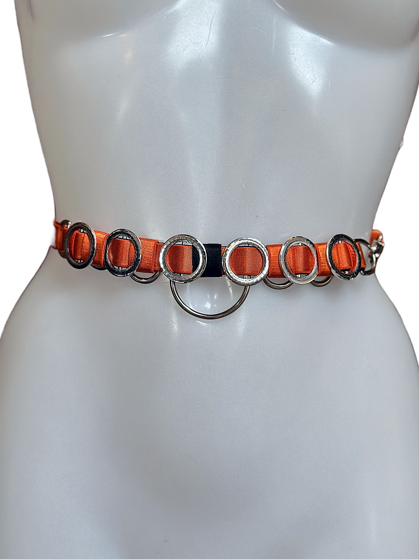 STACKED Belt, Orange/Silver